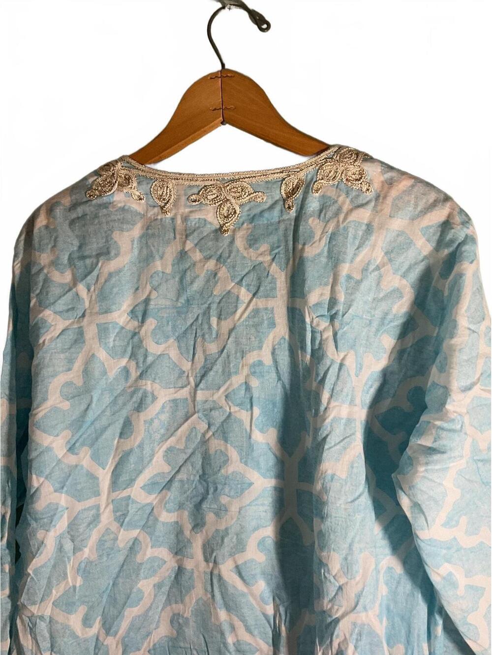 Roberta Roller Rabbit Blue and White Embroidered Tunic Dress - Picture 11 of 11